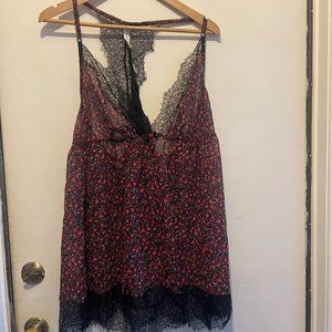 Lane Bryant Cacique Floral & Lace Chemise & Robe Set Night Gown 18/20 (123)